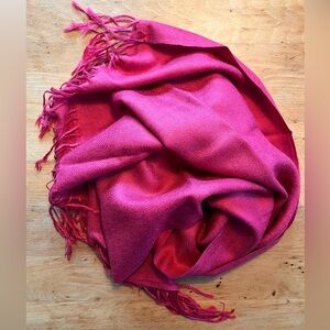 100% Pashmina Scarf in Deep Fuchsia